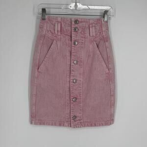Isabel marant etoile skirt 0 xxs pink tloan high rise pencil festival preppy